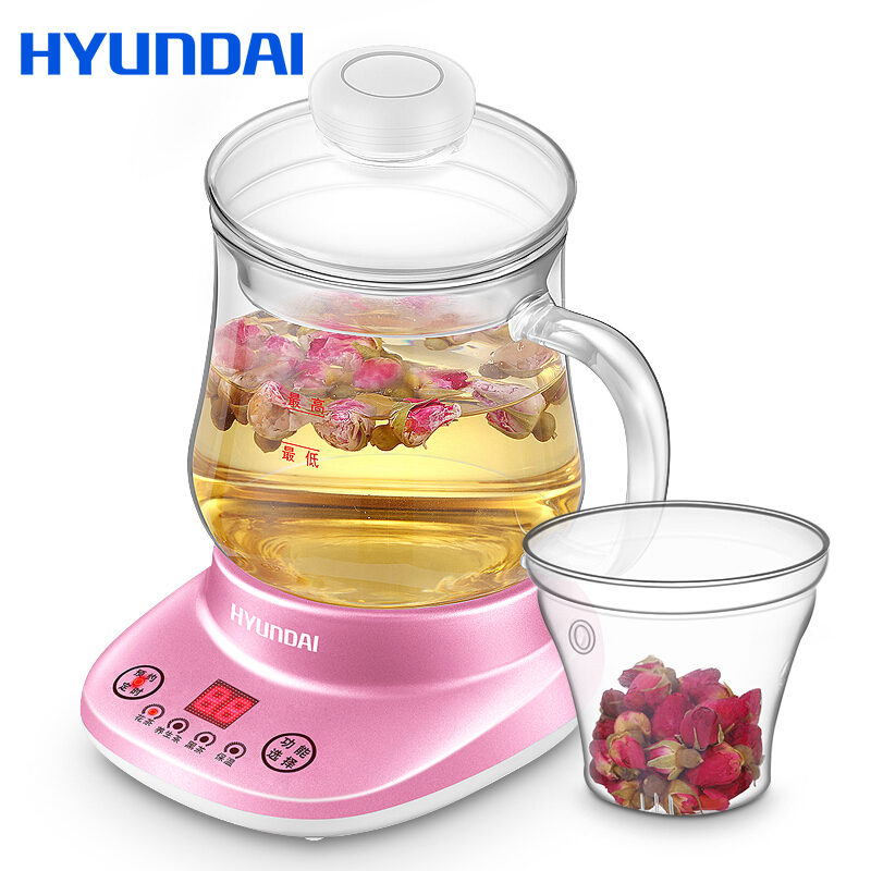 HYUNDAI(韩国现代)QC-YS0402 迷你多功能全自动养生壶加厚玻璃电水壶