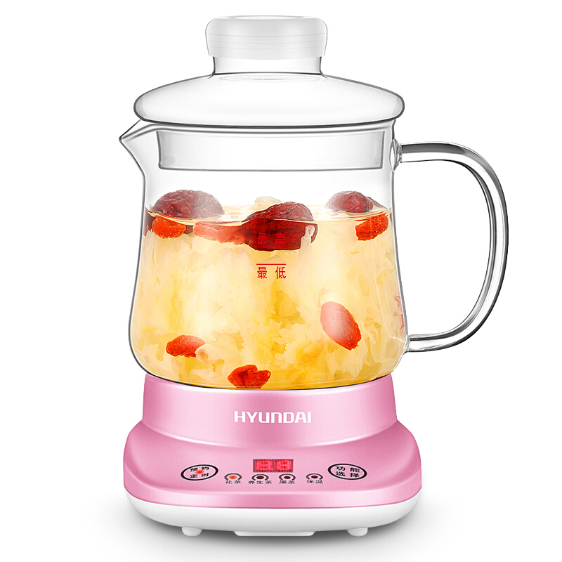 HYUNDAI(韩国现代)QC-YS0402 迷你多功能全自动养生壶加厚玻璃电水壶
