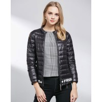 AIMISS/爱美斯秋冬轻薄透气立领时尚短款纯色秋羽绒修身显瘦外套A165003