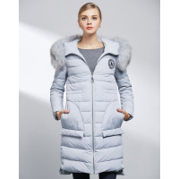 AIMISS/爱美斯秋冬装简约时尚修身气质加厚过膝羽绒服女中长款A165022