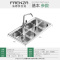 法恩莎卫浴(FAENZA)加厚304不锈钢双槽水槽盆厨房洗菜盆台上洗碗池FGP819