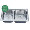 法恩莎卫浴(FAENZA)加厚304不锈钢双槽水槽盆厨房洗菜盆台上洗碗池FGP819