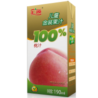 汇源 儿童金装果汁 100%果汁(桃汁、梨汁、苹果汁)混合装礼盒190ml/盒*9