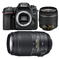 尼康(Nikon) D7500(18-55mm+55-300mm)数码单反相机 双镜头套装 约2088万像素