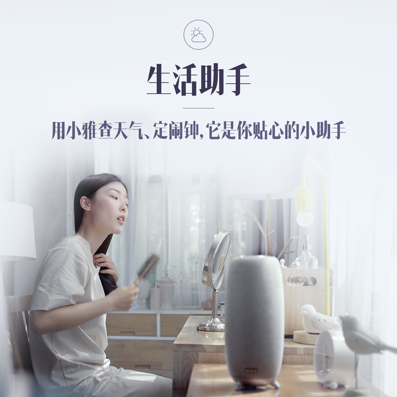 喜马拉雅好声音小雅AI智能音箱 语音操控 WIFI智能音响 多房间 音乐闹钟(灰色)