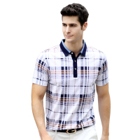 恒源祥中老年商务休闲翻领桑蚕丝短袖T恤51R87157