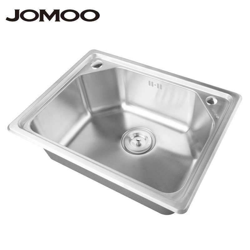 JOMOO九牧 一体成型不锈钢水槽单槽厨房洗菜盆水池图片