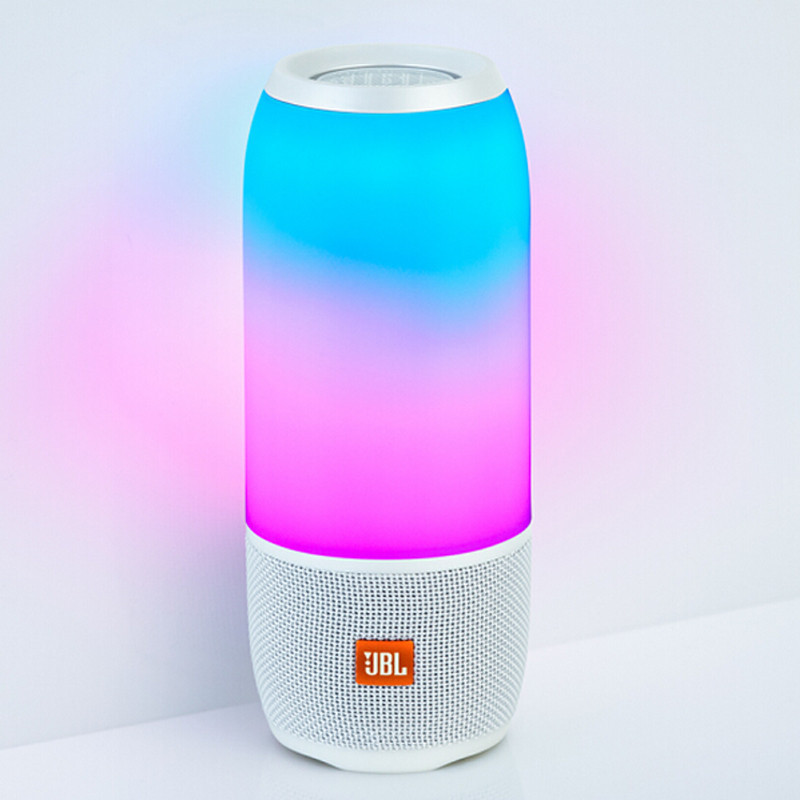 JBL Pulse3 音乐脉动3代 炫彩蓝牙小音箱 音响 低音炮 便携迷你音响 防水音箱 珍珠白