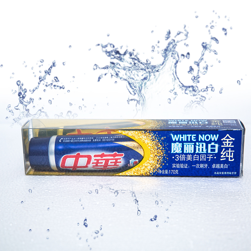 中华金纯魔丽迅白冰晶双重薄荷味170g