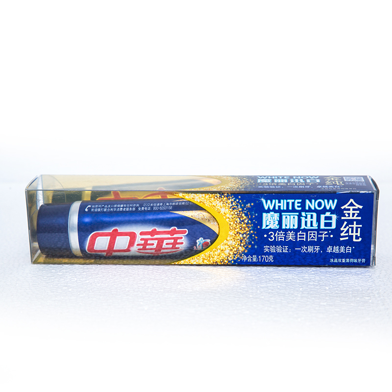 中华金纯魔丽迅白冰晶双重薄荷味170g