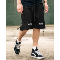 viishow夏装新品休闲短裤男字母刺绣绑带抽绳纯棉男士五分裤KD1268172