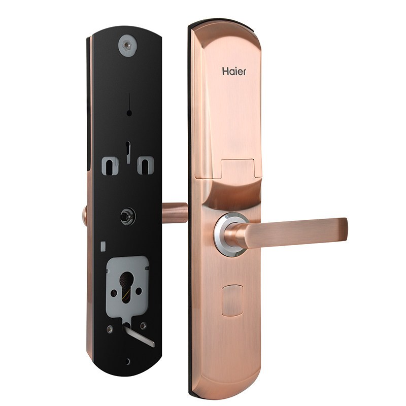 Haier/海尔HL-25PF3 指纹锁家用智能门锁防盗大门锁电子锁密码锁 红古铜