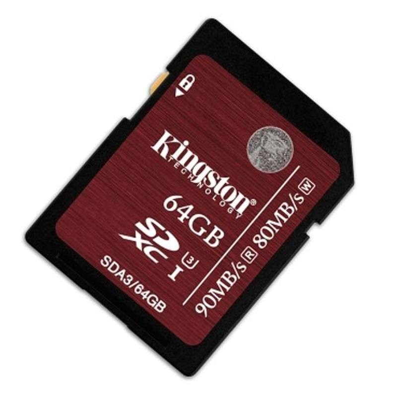 金士顿 64g sdhc/sdxc uhs-i u3 存储卡/中国红