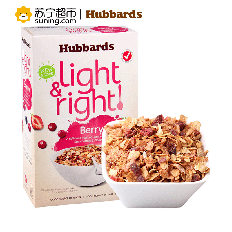 哈贝斯(Hubbards)综合水果味果糕即食谷物新西兰进口早餐麦片450g