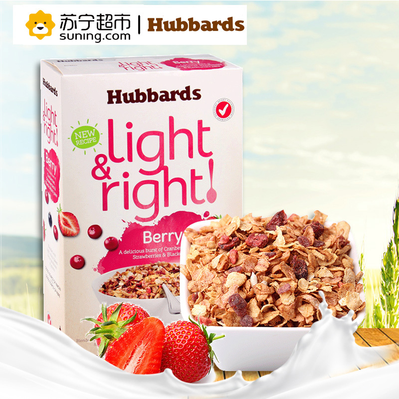 哈贝斯(Hubbards)综合水果味果糕即食谷物新西兰进口早餐麦片450g