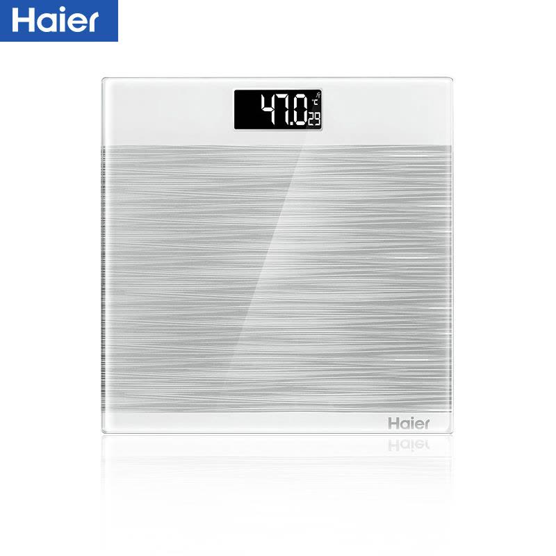 海尔(Haier) 电子秤TZC05-00(S)家用人体秤成人电子秤玻璃面板体重秤 健康秤称重仪 银色图片