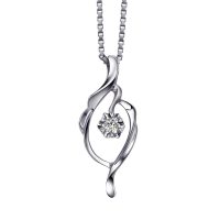 GZUAN古钻 牵手 18K金钻石吊坠（赠18寸S925银镀金项链）D3084