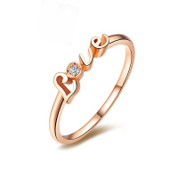 GZUAN古钻 爱你的心 18K金钻石女戒指J3084