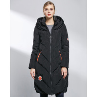 爱美斯2017冬装新款女装中长款修身显瘦连帽保暖羽绒服女外套A165068
