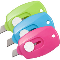 齐心(COMIX)B2850 小号 MINI 美工刀 9mm 18个装 颜色随机