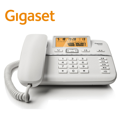 德国集怡嘉(Gigaset)原西门子品牌DA560 固定电话机座机 家用办公有绳商务座式坐机 珍珠白