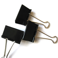 齐心(COMIX)B3627 黑色强力长尾票夹(3# 145页 筒装)24个/筒