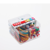 齐心(COMIX)B3684 萌彩色长尾票夹 4号 24支/筒