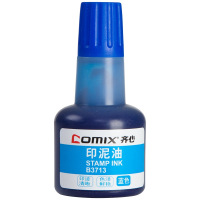 齐心(COMIX)B3713 快干印油 40ML 蓝色