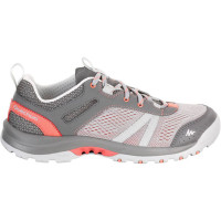 女士- 户外运动舒适透气女士徒步鞋 QUECHUA FORCLAZ 500 FRESH - 灰粉色