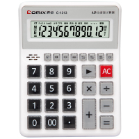 齐心（COMIX）C-1313 语音计算器 白色