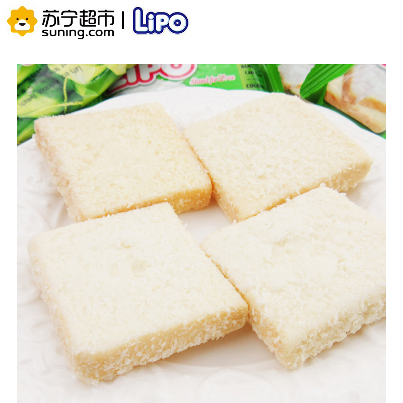 Lipo 进口糕点 面包干椰子味300g 休闲零食 礼包 越南进口