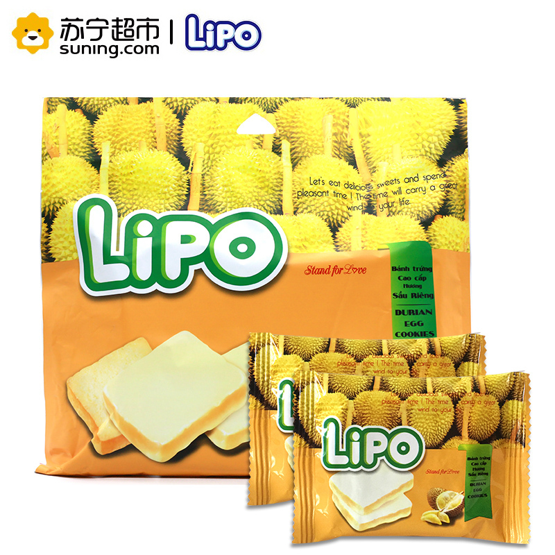 Lipo 进口糕点 面包干榴莲味300g 休闲零食 礼包 越南进口