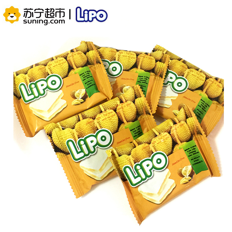 Lipo 进口糕点 面包干榴莲味300g 休闲零食 礼包 越南进口