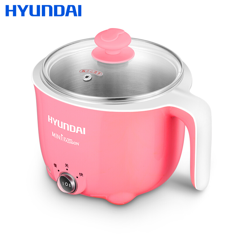 现代（HYUNDAI）电火锅 QC-DZ2702 双层防烫外壳设计 两档功率调节 304不锈钢内胆 电煮锅