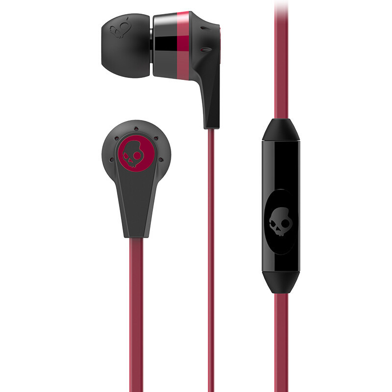 骷髅头(Skullcandy)INK’D 2.0 IN-EAR S2IKDY-010 便携有线线控通话手机耳机 红色