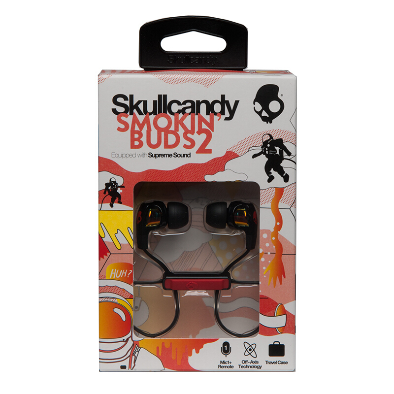 斯酷凯蒂(Skullcandy) SMOKIN’ BUDS 2 S2PGGY-392便携通话音乐手机耳机 黑金