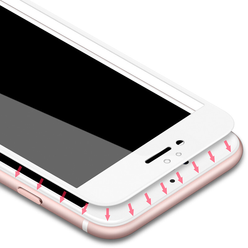 [3片装全屏膜]ESCASE 苹果7Plus钢化膜iPhone7Plus手机膜/手机贴膜全屏覆盖高清手机玻璃膜
