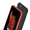 套装[手机壳膜四件套]ESCASE苹果8Plus/7Plus手机壳iphone8/7黑色红色高透硅胶软壳+全屏白色钢化膜