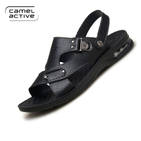 德国骆驼动感凉鞋休闲真皮男士沙滩鞋防滑皮凉鞋拖鞋男新款气垫鞋