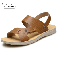德国骆驼动感2017夏季新款露趾凉鞋男青年凉拖鞋子防滑男士沙滩鞋