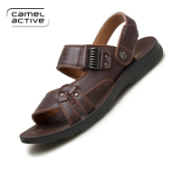 德国骆驼动感中年男士皮凉鞋男真皮爸爸鞋老人老年人鞋子防滑牛皮
