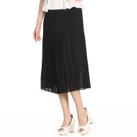 K.FAIR奇菲尔时尚纯色雪纺百褶半截裙