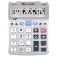 齐心(COMIX)C-637 语音计算器 银色