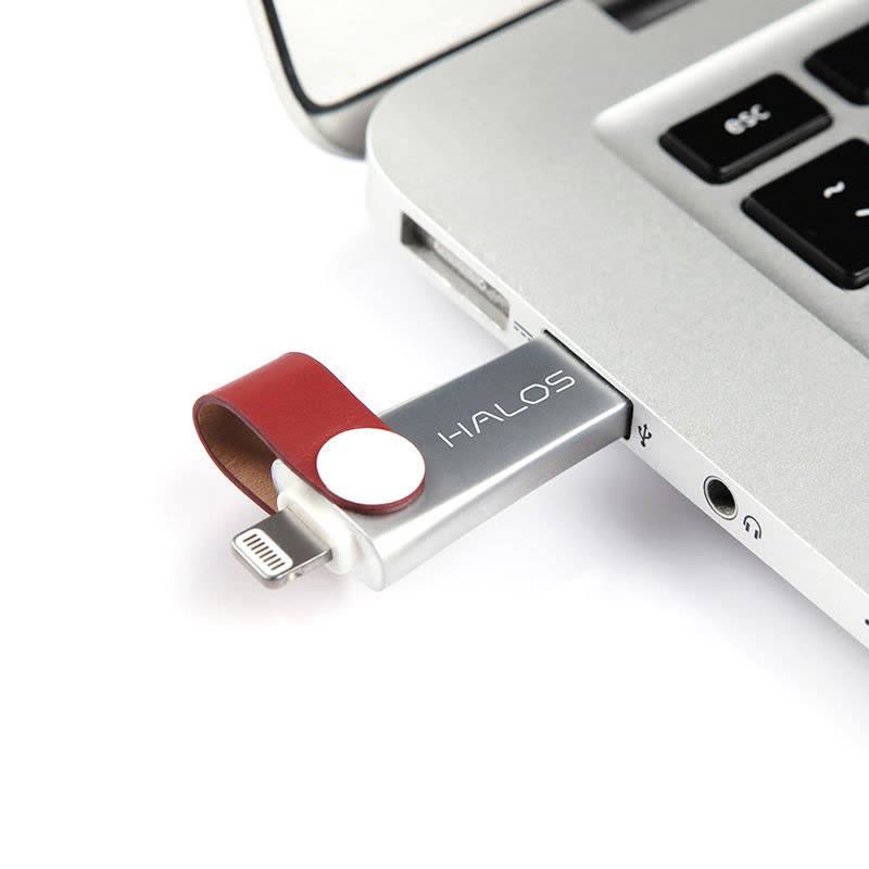 黑螺(Halos)狗盘Mini 苹果手机/电脑两用U盘 iPhone手机扩容U盘 经典棕 USB3.0 64G图片