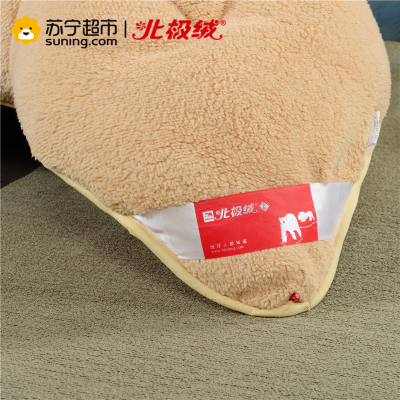 北极绒家纺 羊羔绒被子 加厚保暖被芯单双人冬被 2.0*2.3m7斤 驼色