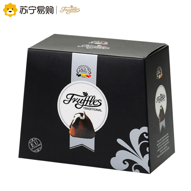 德菲丝(Truffles) 松露形代可可脂巧克力 黑色传统型 100g 比利时进口