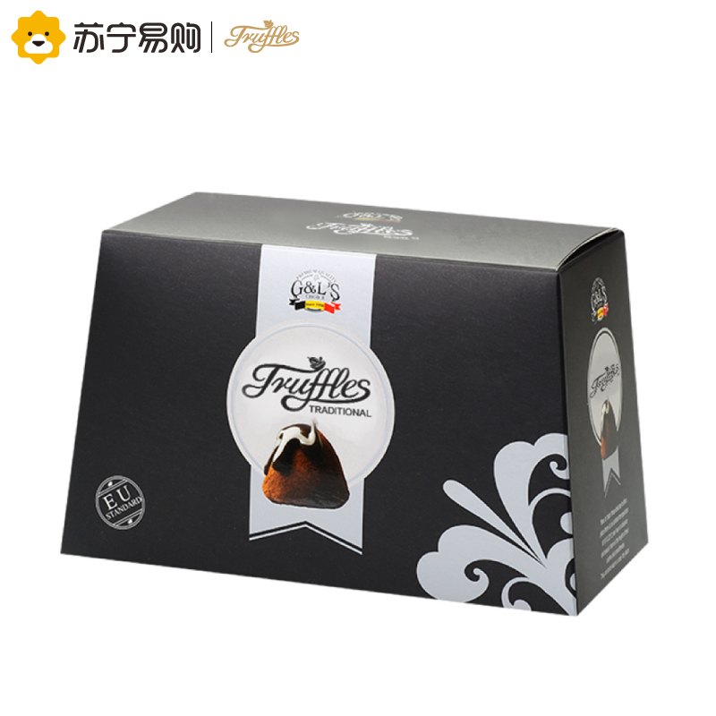 【苏宁超市】德菲丝 （Truffles ）松露形代可可脂巧克力 黑色传统型 500g 比利时进口