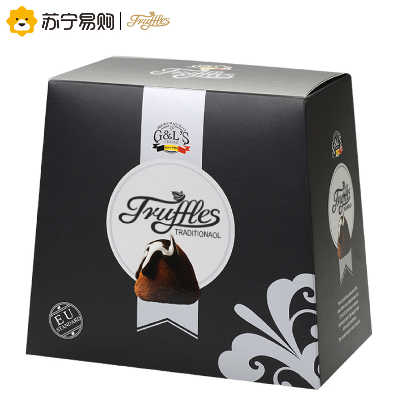 【苏宁超市】德菲丝（Truffles ） 松露形代可可脂巧克力 黑色传统型 1000g 比利时进口高清大图