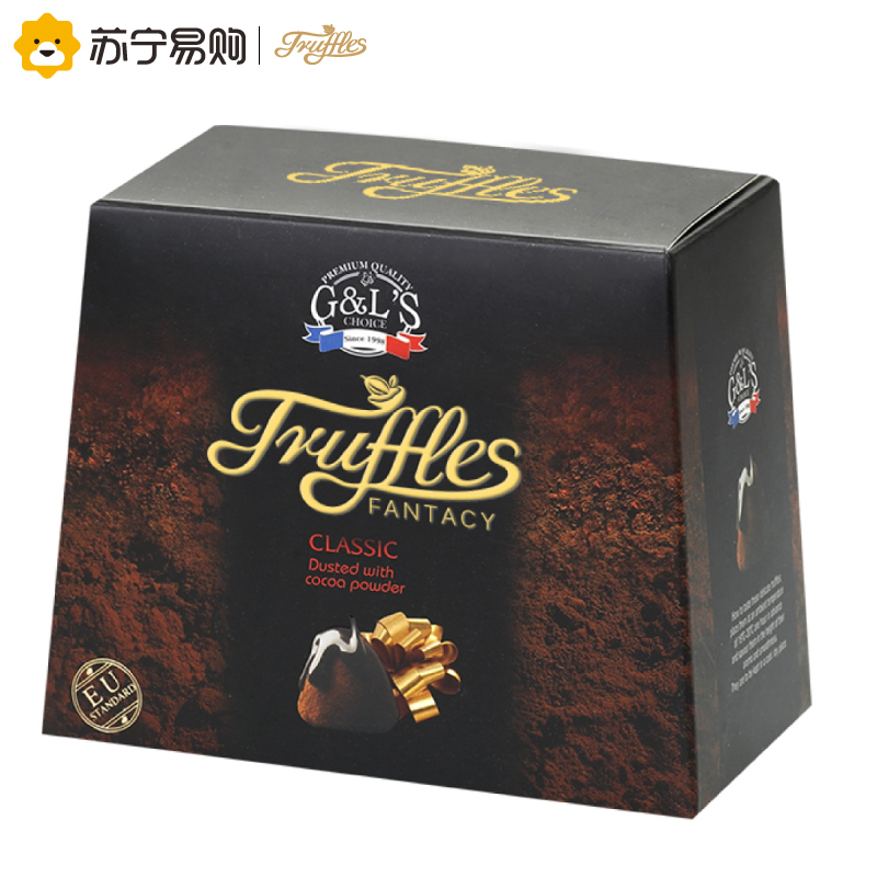 【苏宁超市】德菲丝 （Truffles ）松露形代可可脂巧克力 浓情古典型 250g 法国进口