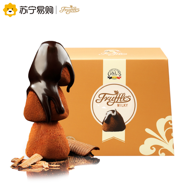 [苏宁超市]德菲丝(Truffles ) 松露形代可可脂巧克力 浓郁奶香型 200g 比利时进口高清大图